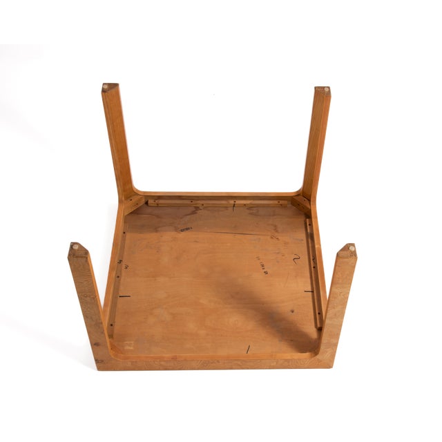 Henredon Scene Two Olive Burl Square Parsons Table Mid Century Baughman For Sale - Image 10 of 11