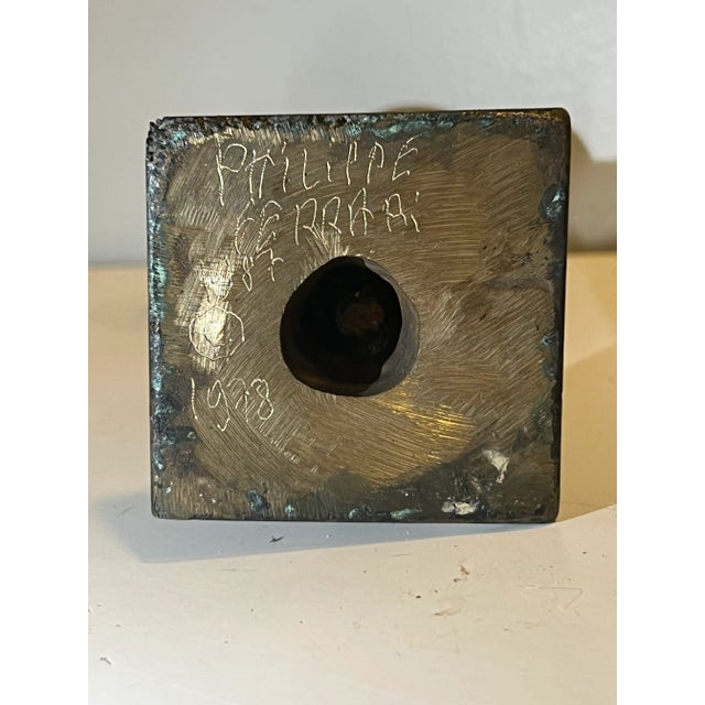 Philippe Ferrari (1961-), Vintage “Woman,” Postmodern Bronze Sculpture, Signed & Dated For Sale In Memphis - Image 6 of 7