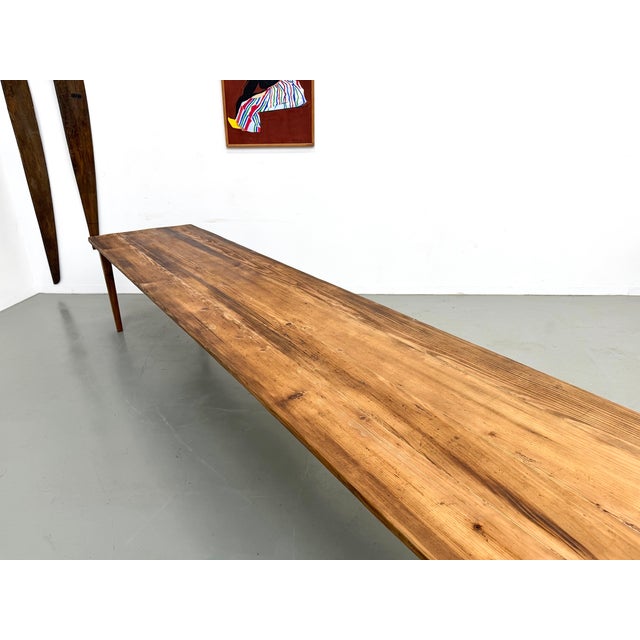 Farmhouse Table in Pine with Spindle Legs, 1950s For Sale - Image 13 of 18