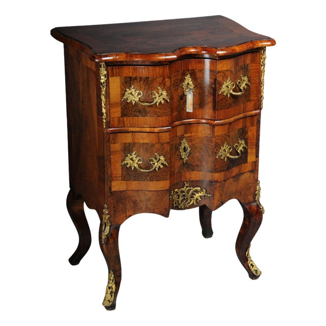 Antique Chest of Drawers in Oak with Walnut Veneer, Dresden, 1870 For Sale