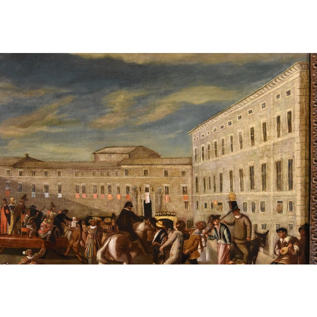 Workshop of Michelangelo Cerquozzi, Carnival Rome Piazza Colonna, 1640, Oil on Canvas For Sale - Image 8 of 18