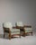 Mid 20th Century Pair of Eclectic Upholstered Armchairs with Rattan Accents For Sale - Image 12 of 13