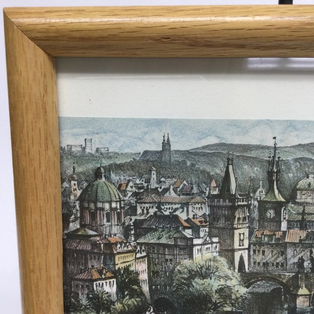 Wood Limited Edition Lithography Prague Signed and Numbered For Sale - Image 7 of 11