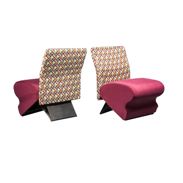 Set of Vintage Fabric Armchair, 1980s For Sale