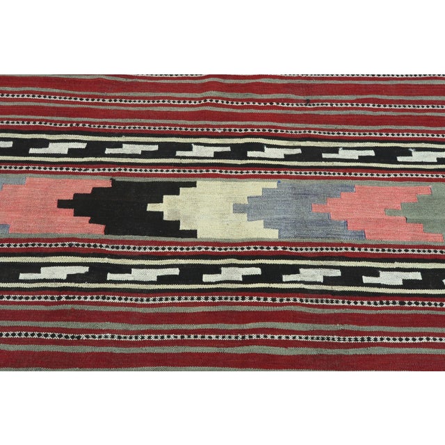Mid 20th Century Anatolian Turkish Kilim Rug-6′8″ × 13′3″ For Sale - Image 4 of 13