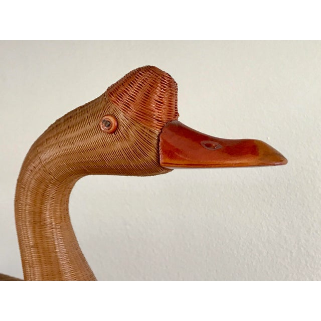 Mid Century Shanghai Collection Wicker Goose For Sale - Image 10 of 13
