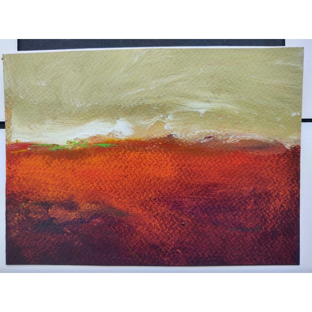 "Waiting for the Green Flash" Contemporary Original Abstract Seascape Acrylic Painting For Sale - Image 9 of 10