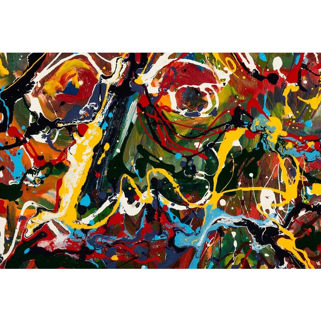 Mid 20th Century Abstract Mid-Century Modern Splatter Painting For Sale In Saint Louis - Image 6 of 7