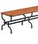 A sophisticated French bench featuring a hand-forged wrought iron frame with elegant neoclassical-inspired lines and a...