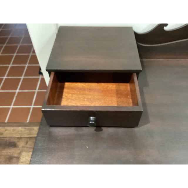 1800’s Antique Art Nouveau Victorian Solid Walnut Desk Carved Feet Excellent Brown With Letter Holder For Sale - Image 10 of 18