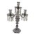 Antique Heisey Glass Puritan 3-Light Candelabra #300 Complete Prisms Sun Purple Tint c.1904-1915 For Sale