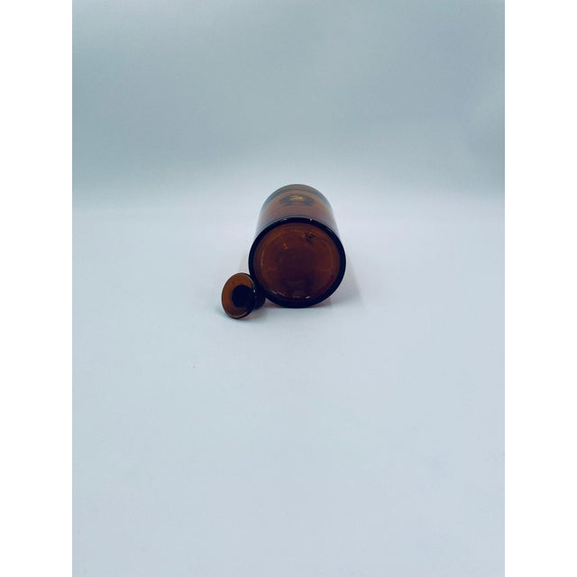 1960s Vintage Glass Pharmacy Bottle, 1965 For Sale - Image 5 of 6