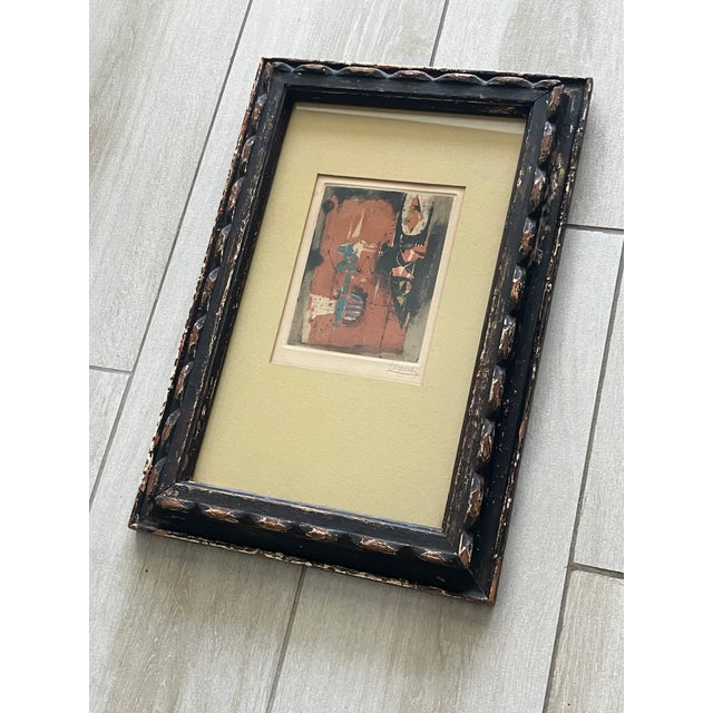 Original Johnny Friedlaender Aquatint Etching - Rare Small Format, Signed in pencil. Another fabulously rendered brutalist...