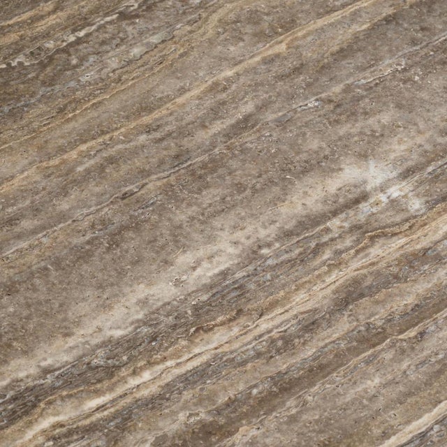 Large Free Form Coffee Table in Silver Travertine Finish For Sale - Image 10 of 11