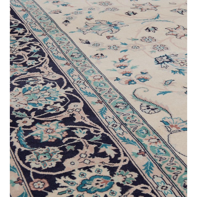 Tribal Doris Leslie Blau Tabriz Antique Allover Warm Tan Hand-Knotted Wool Rug For Sale - Image 3 of 7
