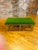 Metal Vintage Brass Bench With New Upholstery For Sale - Image 7 of 10