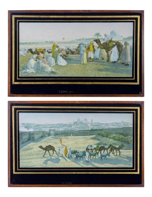Lehnert & Landrock Héliogravures in Eglomise Frames - a Pair