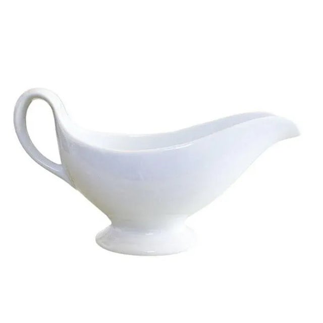American Veterans Administration 1930 Ceramic Restaurant Ware Gravy Boat in Blue and White For Sale - Image 3 of 5