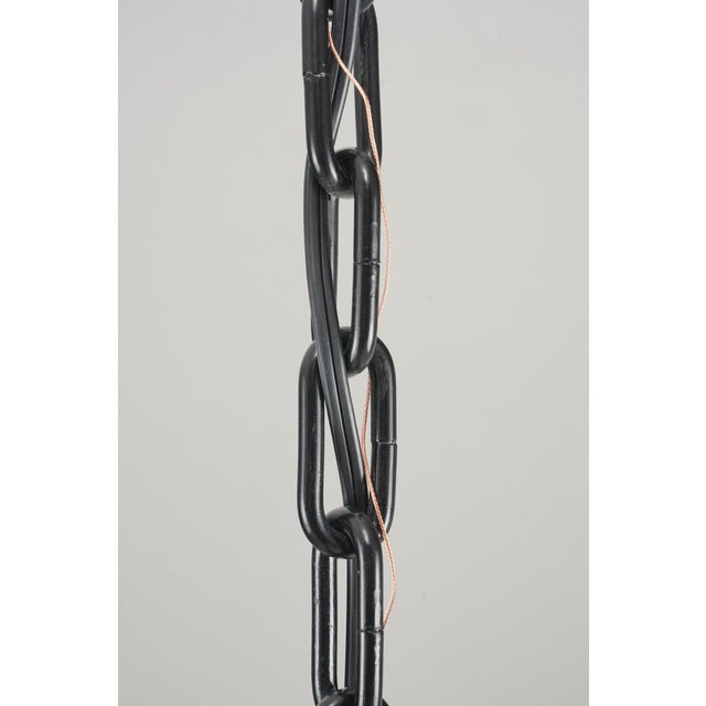 Mid 20th Century Restored Holophane Glass Paris Street Light Pendant Fixture For Sale - Image 9 of 9