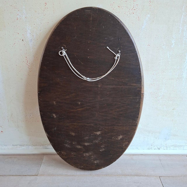 1970s Oval Rattan Manou Mirror, 1970s For Sale - Image 5 of 6