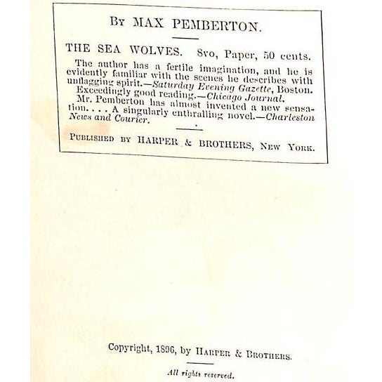 Traditional "A Gentleman's Gentleman" 1896 Pemberton, Max [Edited By] For Sale - Image 3 of 4