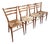 Mid-Century Italian Dining Chairs with Woven Natural Fibre Seats, Italy, 1960s, Set of 4 For Sale
