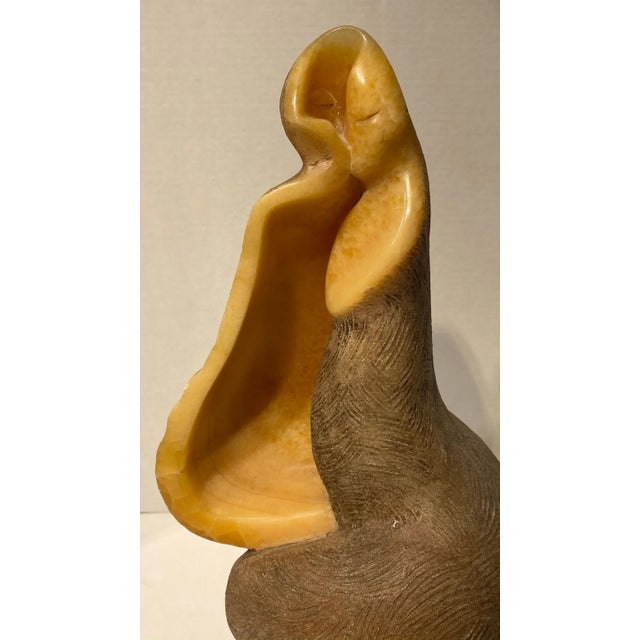 Mid 20th Century Augusto Ortega Escobedo '1914-1995, Mexican' Abstract Onyx Stone Sculpture For Sale - Image 5 of 6