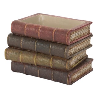 Decorative Book Stack Vase 5"H For Sale
