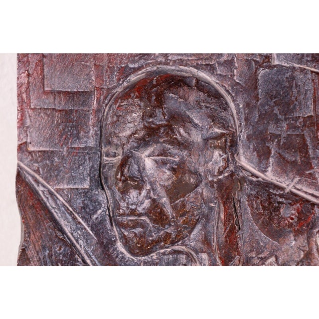 Contemporary Sergio de Giusti Modernist Contemporary Figurative Ceramic Painted Tile For Sale - Image 3 of 6