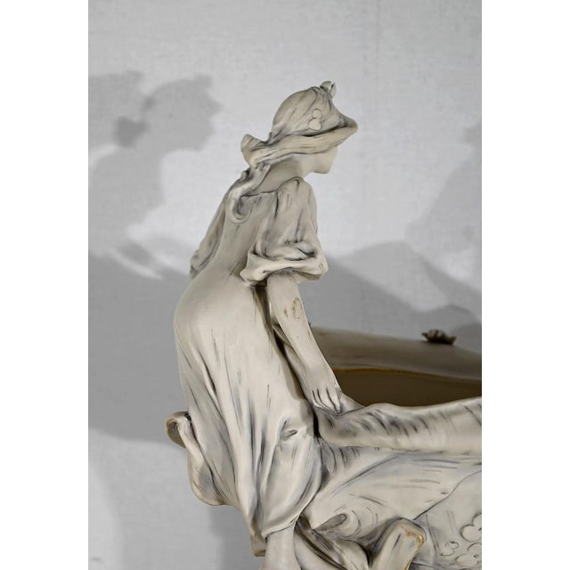 Art Nouveau Porcelain Cut Vase, 1900s For Sale - Image 13 of 18