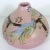 Vintage Studio Pottery Vase With Peacock and Raised Flower Details Pink Signed by Artist For Sale - Image 6 of 11