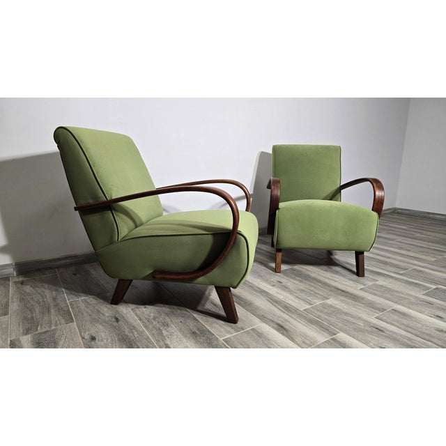 Set of Lounge Chairs by Jindrich Halabala, 1940s For Sale - Image 6 of 14
