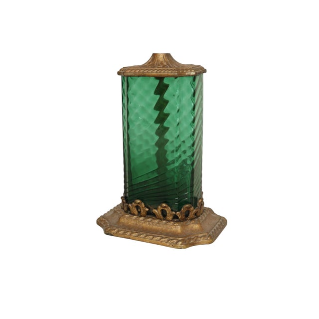 Metal 1910 Mutual Sunset Lamp Co. Steuben Glass & Bronze Table Lamp For Sale - Image 7 of 12