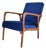 Armchair Model 04-B in Blue Velvet, 1960 For Sale