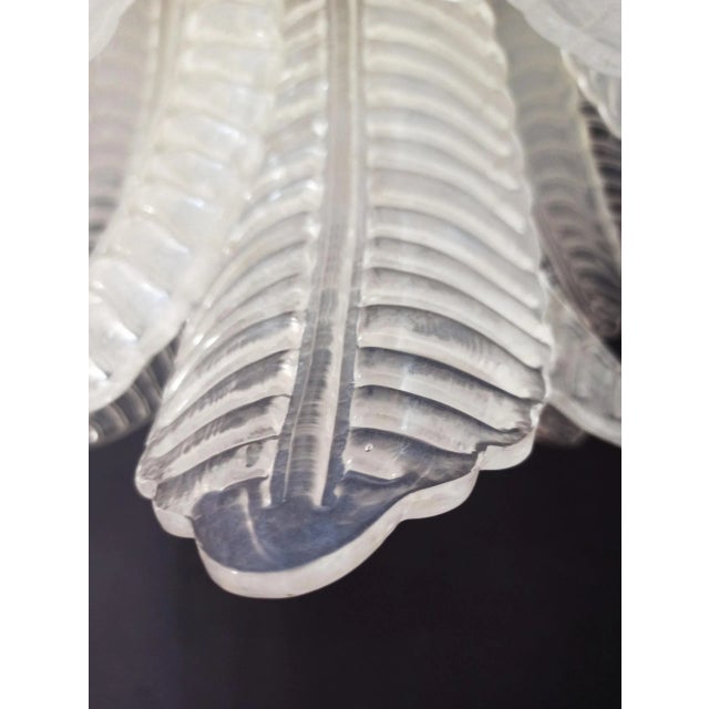 Italian Murano Six-Tier Opaline Felci Glass Chandelier, 36 Opal Glasses For Sale In Los Angeles - Image 6 of 12