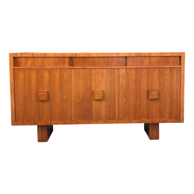 Danish Modern 1960s Walnut Credenza – Fully Restored Mid-Century Sideboard For Sale