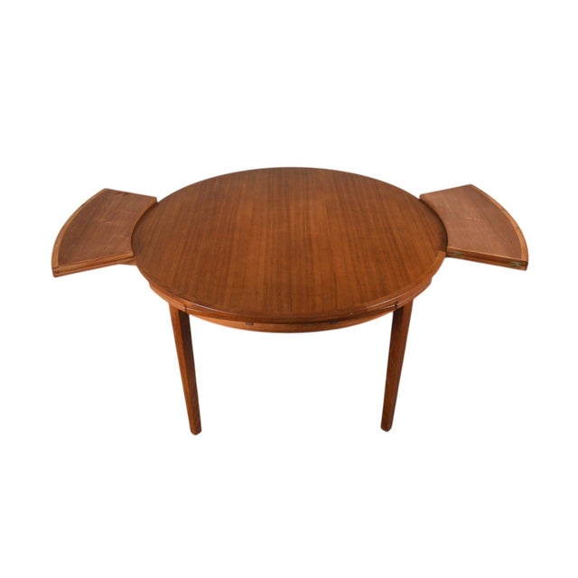 Wood Lotus / Flip Flap Dining Table in Teak by Dyrlund For Sale - Image 7 of 15