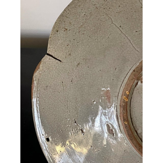 Japanese Seto Mingei Ceramic Plate Ishizara Edo Peorid For Sale - Image 11 of 17