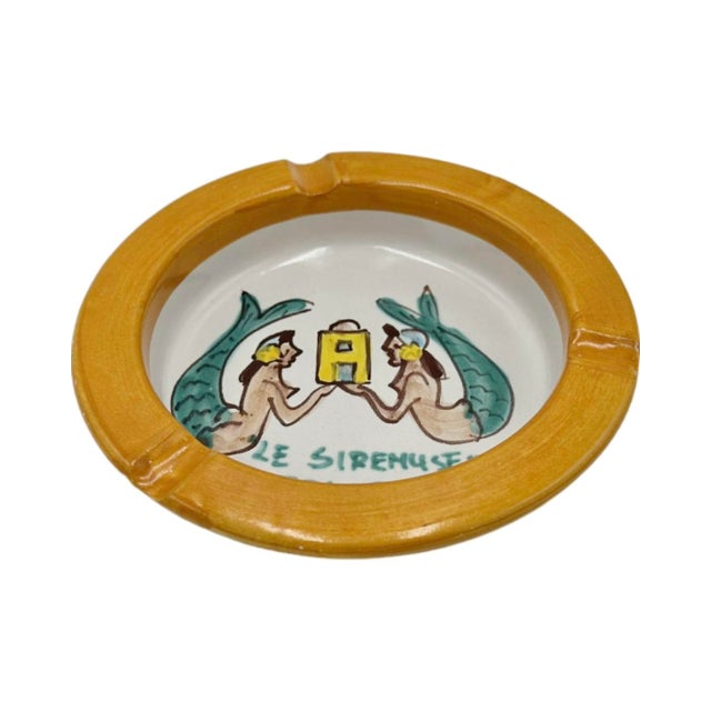 Mid-Century Modern Vintage Le Sirenuse Hotel Positano Ceramic Ashtray Italy For Sale - Image 3 of 13