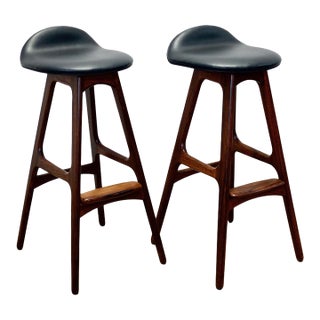 Oddense Maskinsnedkeri a/S Pair of Rosewood Model Od61 Stools Designed by Erik Buch For Sale
