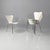 Italian modern white lacquered curved chairs, 1970s Set of six chairs in white lacquered wood. The seat and backrest have...