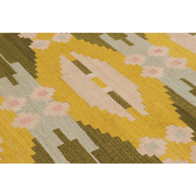Late 20th Century Contemporary Scandinavian Style Diamond Lozenge Abaca Rug by Rug & Kilim, India For Sale - Image 5 of 10