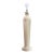 Vintage Postmodern Memphis Style Sculptural Table Lamp, Cream Architectural Column With Sphere Finial For Sale