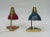 1950s Small Red and Blue Brass Bedside Table Lights, 1950s, Set of 2 For Sale - Image 5 of 18