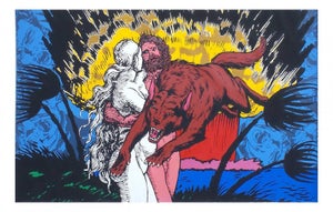 Jerry Kearns, Lost in Paradise Huge Pop Art Original Comic Book Acrylic Painting Jerry Kearns, 1986