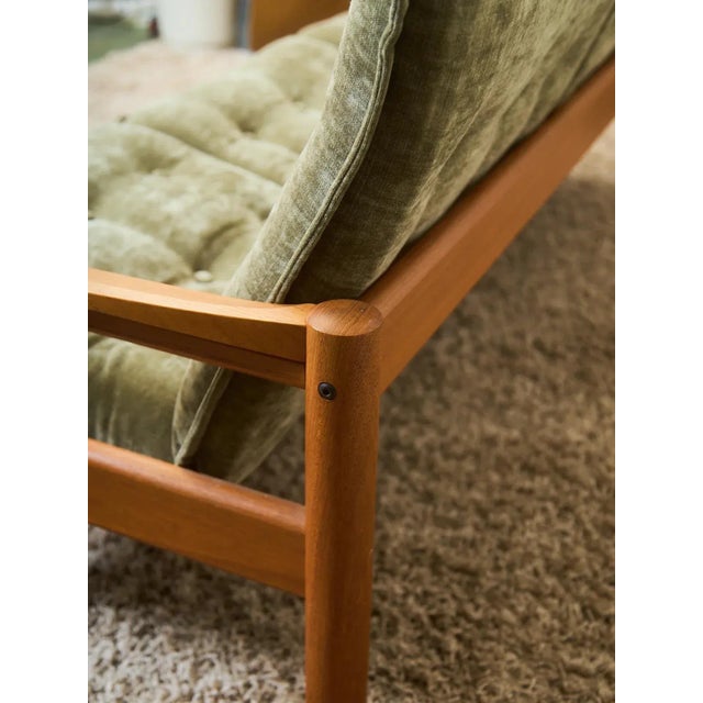 Mid 20th Century Mid 20th Century Styled After Danish Domino Mobler Teak Sofa, Newly Upholstered For Sale - Image 5 of 12