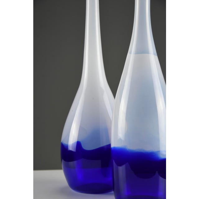 Serica Bottle Vases by Floris Meydam for Glasfabriek Leerdam, 1953, Set of 2 For Sale - Image 9 of 12