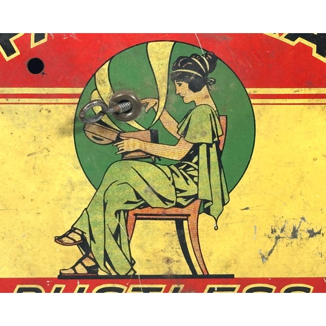 Vintage Pandora Brand Expanding Curtain Rod Tin Litho Box for your consideration. The box measures approx. 7 1/8 inches X...