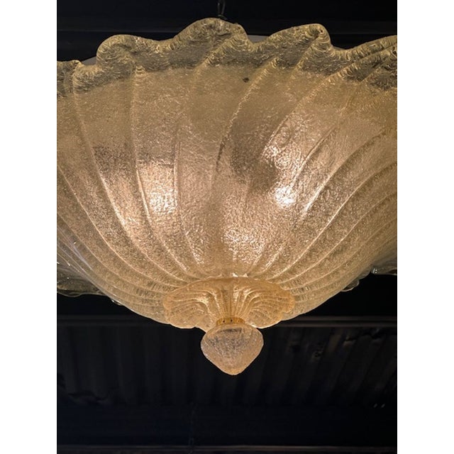 Modern Gold Murano Glass "Granola" Glass Flush Mount For Sale - Image 4 of 5