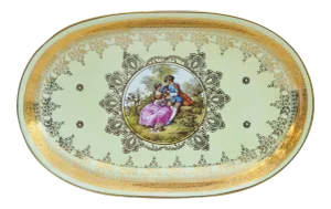 Vintage German Plate with Gold Motif